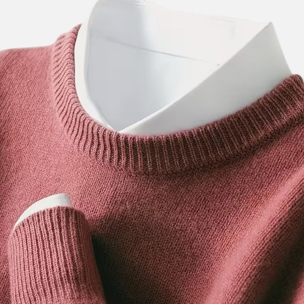 Men's Relaxed Knitted Crew Neck Sweater