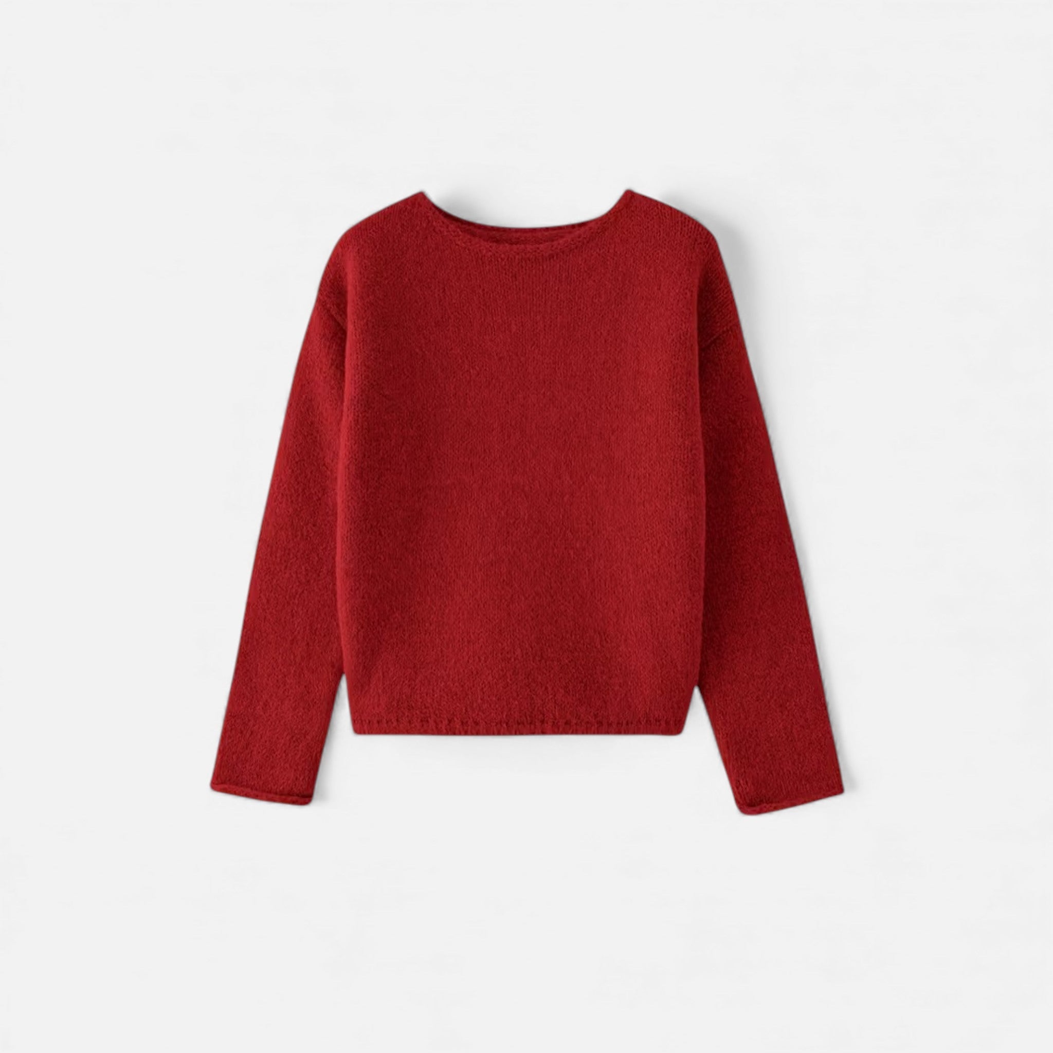 Women's Wide-Neck Knitted Winter Sweater