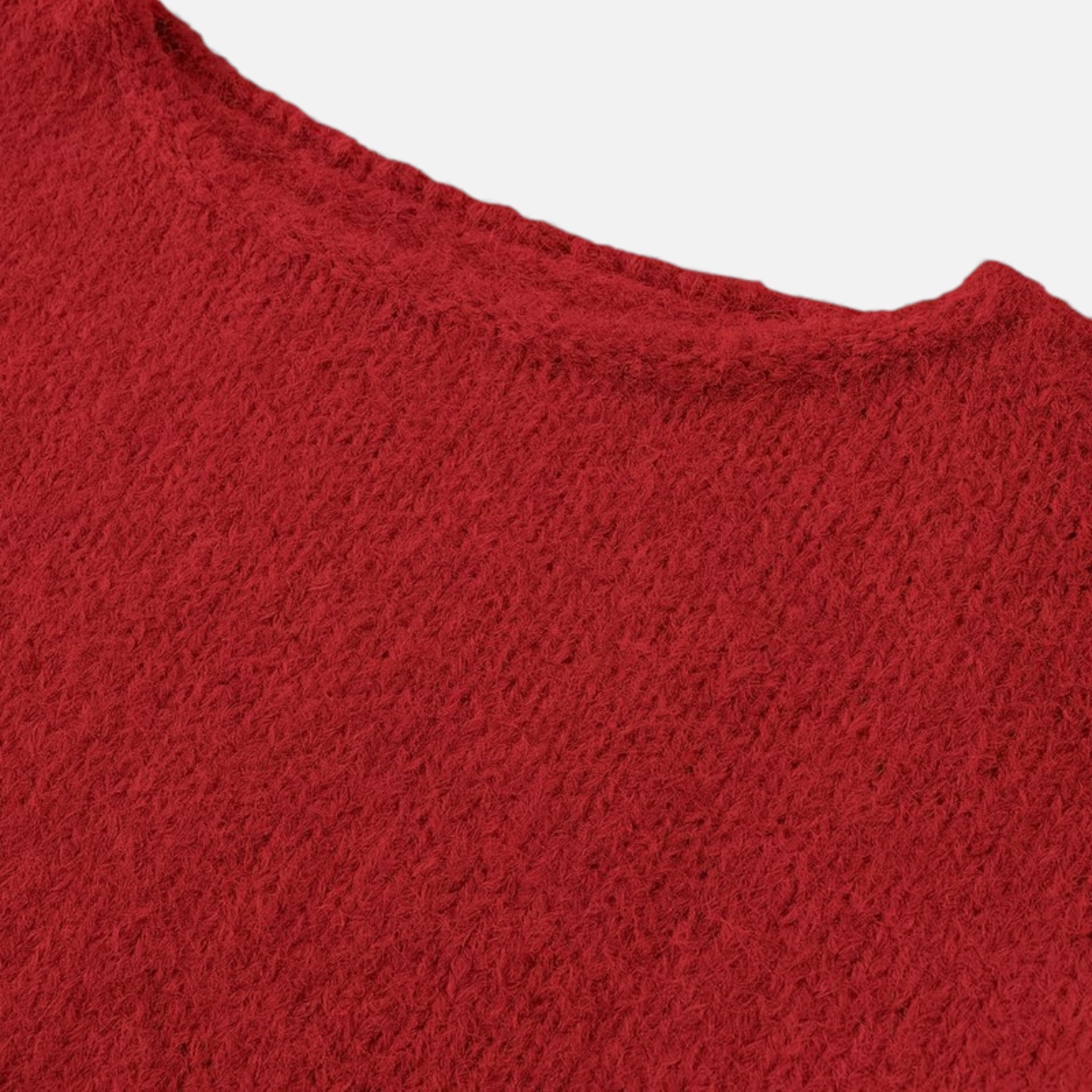 Women's Wide-Neck Knitted Winter Sweater