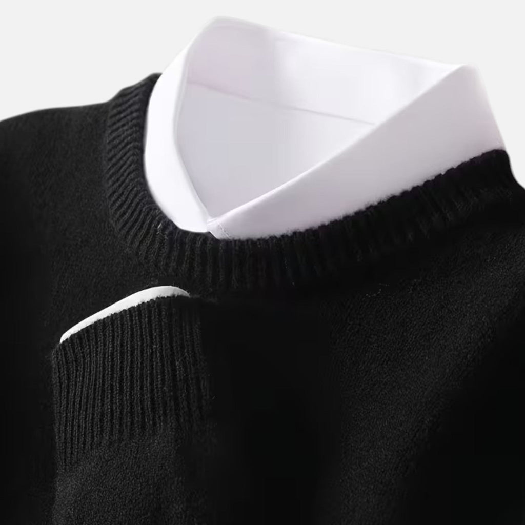 Men's Relaxed Knitted Crew Neck Sweater
