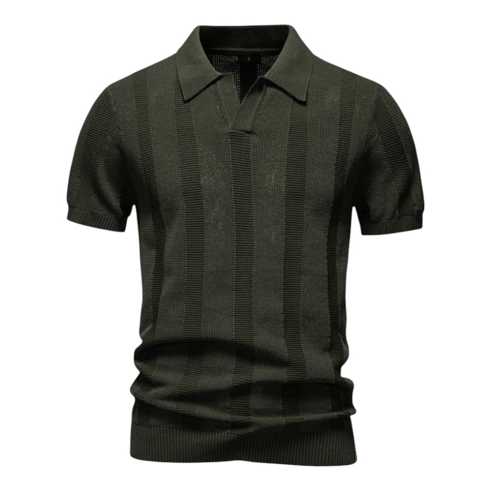 Men's Polished Knitted Polo Shirt