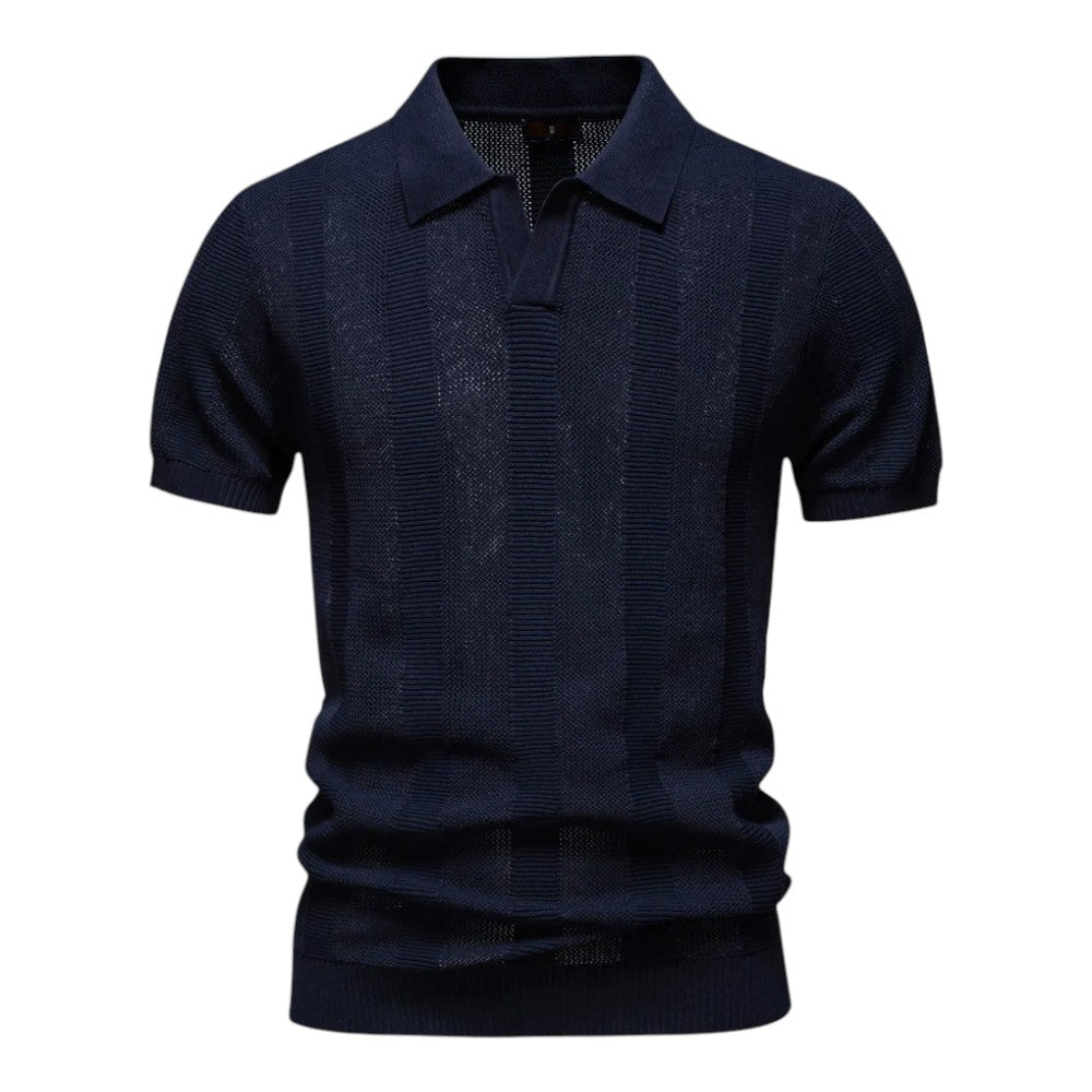 Men's Polished Knitted Polo Shirt