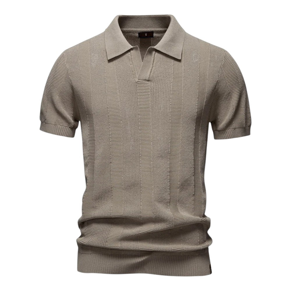 Men's Polished Knitted Polo Shirt