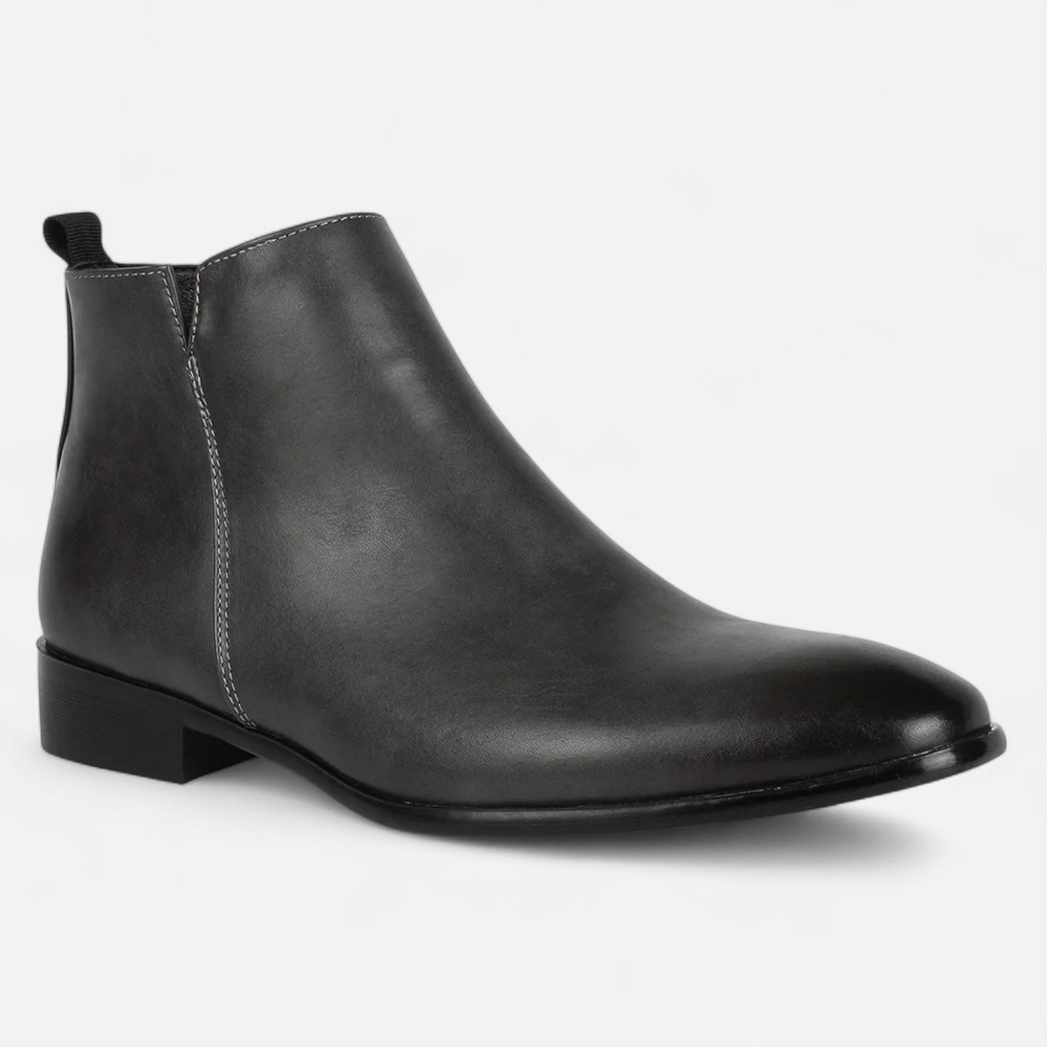 Men's Structured Square-Toe Chelsea Boots